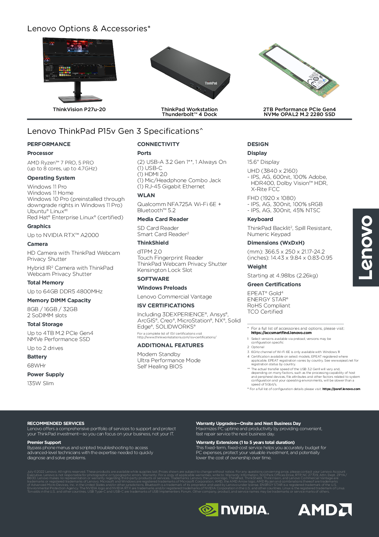 联想ThinkStation P15v 2022(AMD) 移动工作站产品介绍英文版PDF第2页
