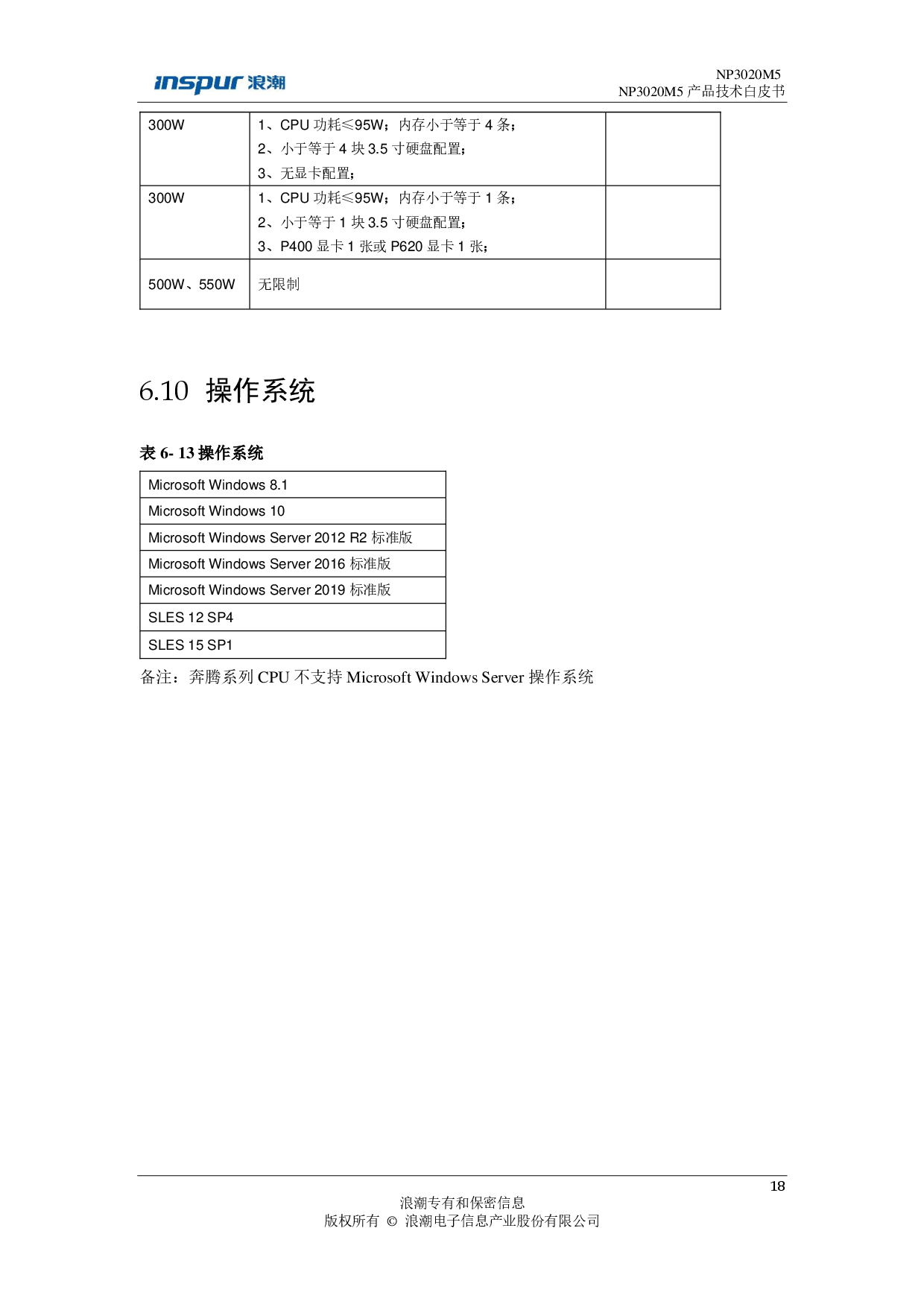 浪潮英信 NP3020M5 塔式服务器技术白皮书PDF第19页