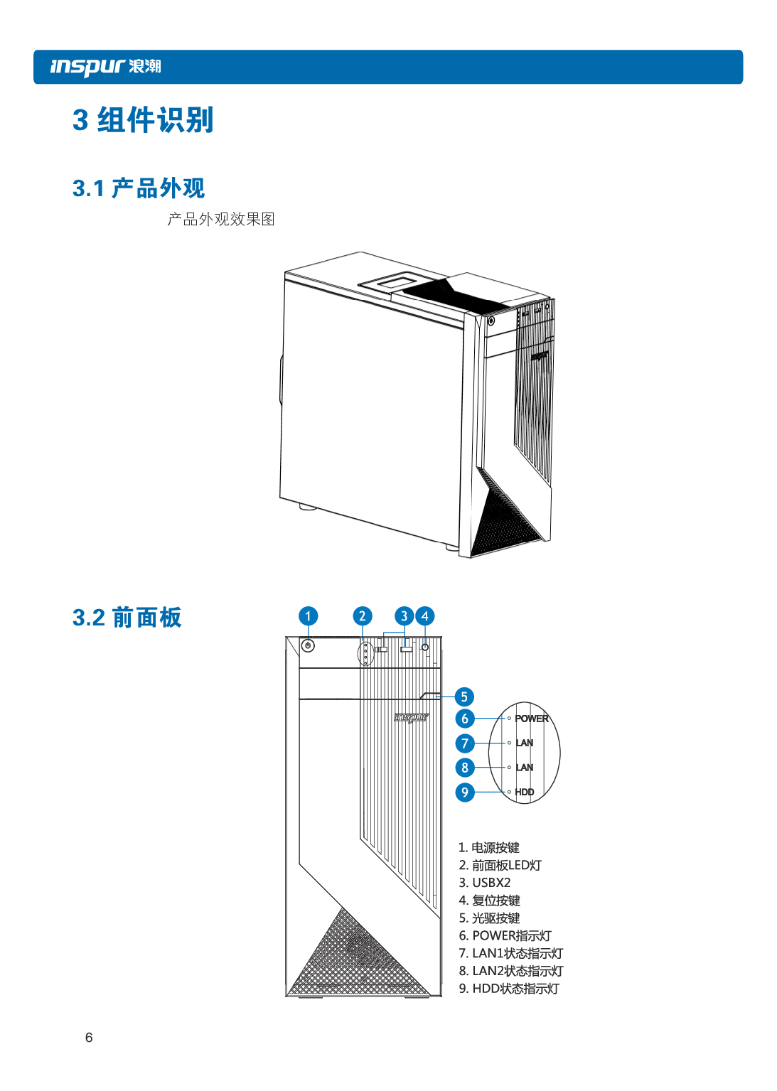 浪潮英信 NP3020M5 塔式服务器用户手册PDF第13页