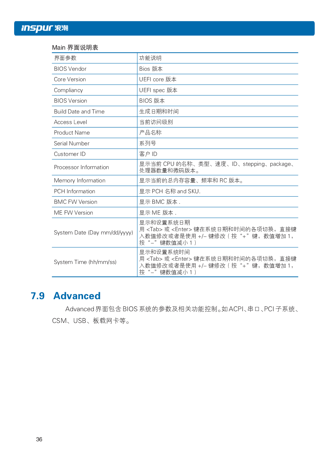 浪潮英信 NP3020M5 塔式服务器用户手册PDF第43页