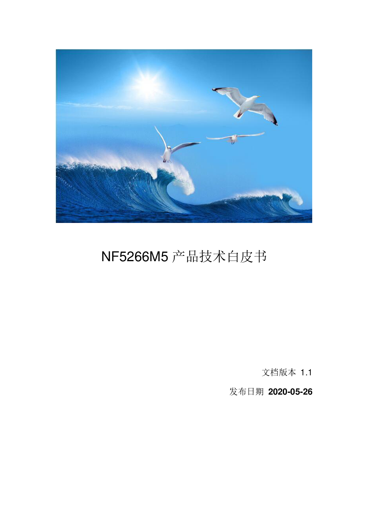 浪潮英信 NF5266M5 机架式服务器产品技术白皮书PDF第1页