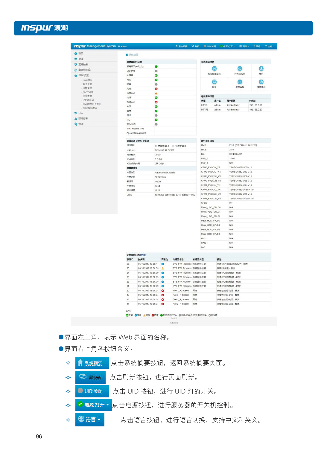 浪潮英信 NF5266M5 机架式服务器用户手册PDF第102页