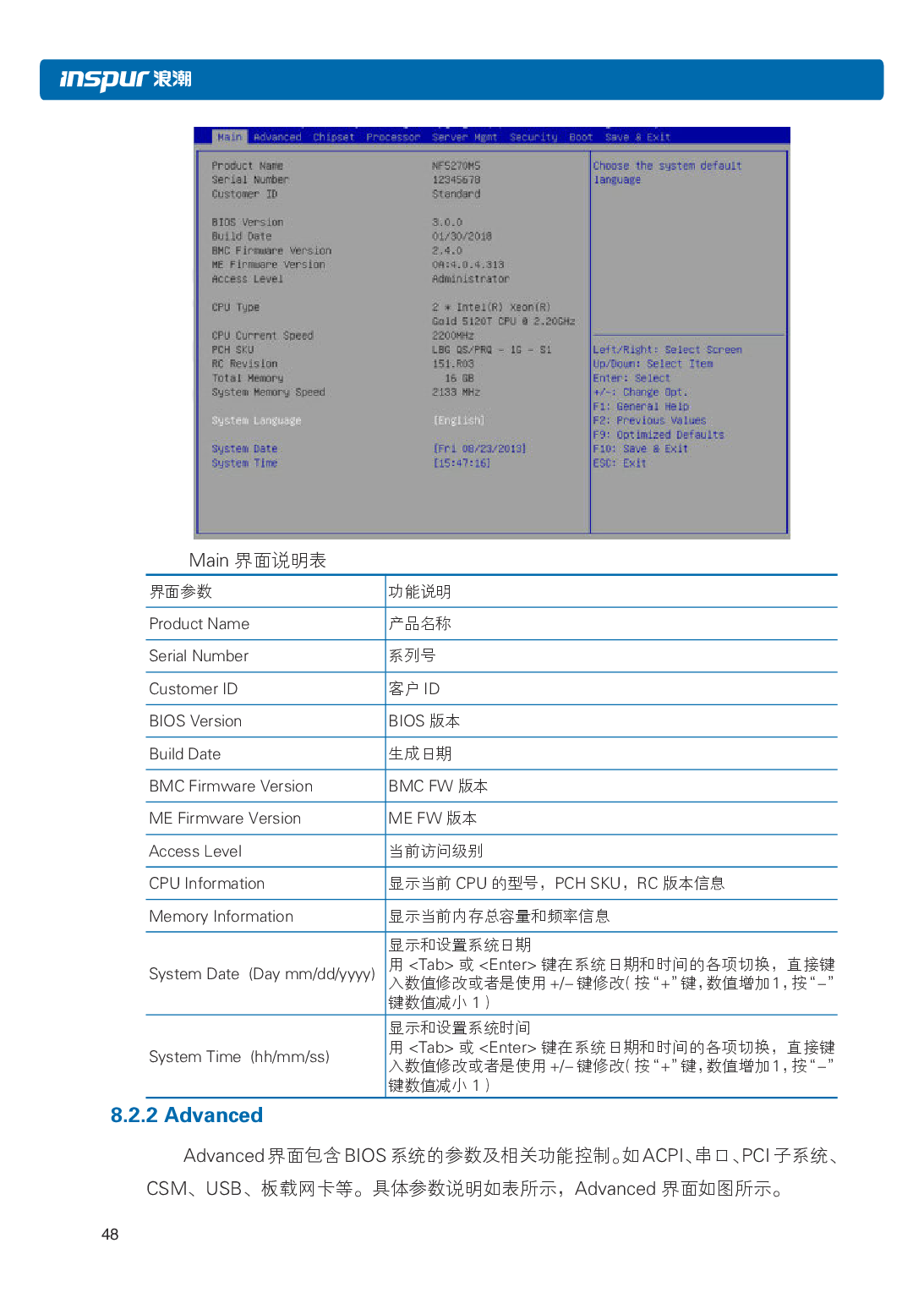 浪潮英信 NF5266M5 机架式服务器用户手册PDF第54页
