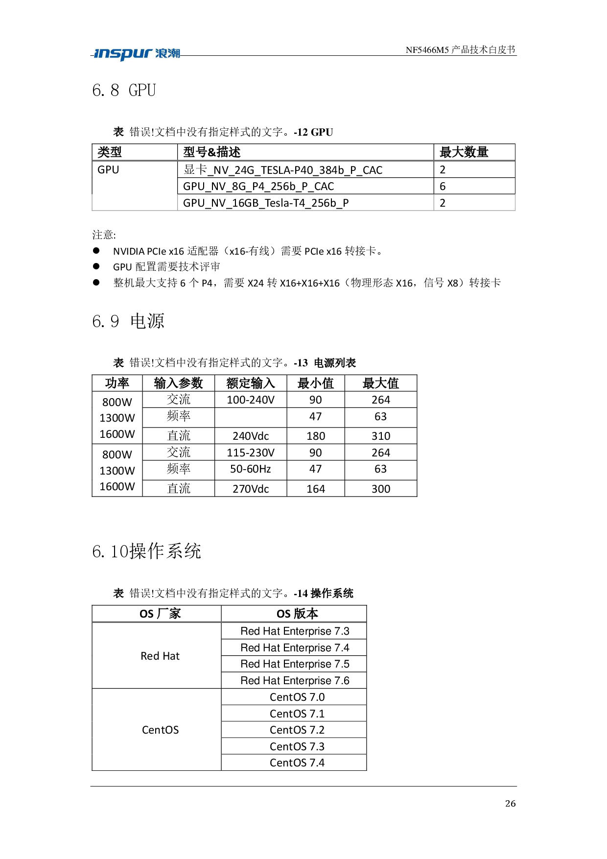浪潮英信 NF5466M5 机架式服务器产品技术白皮书PDF第26页