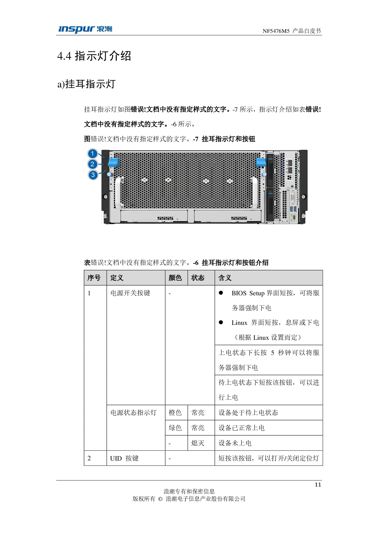 浪潮英信 NF5476M5 机架式服务器产品技术白皮书PDF第13页