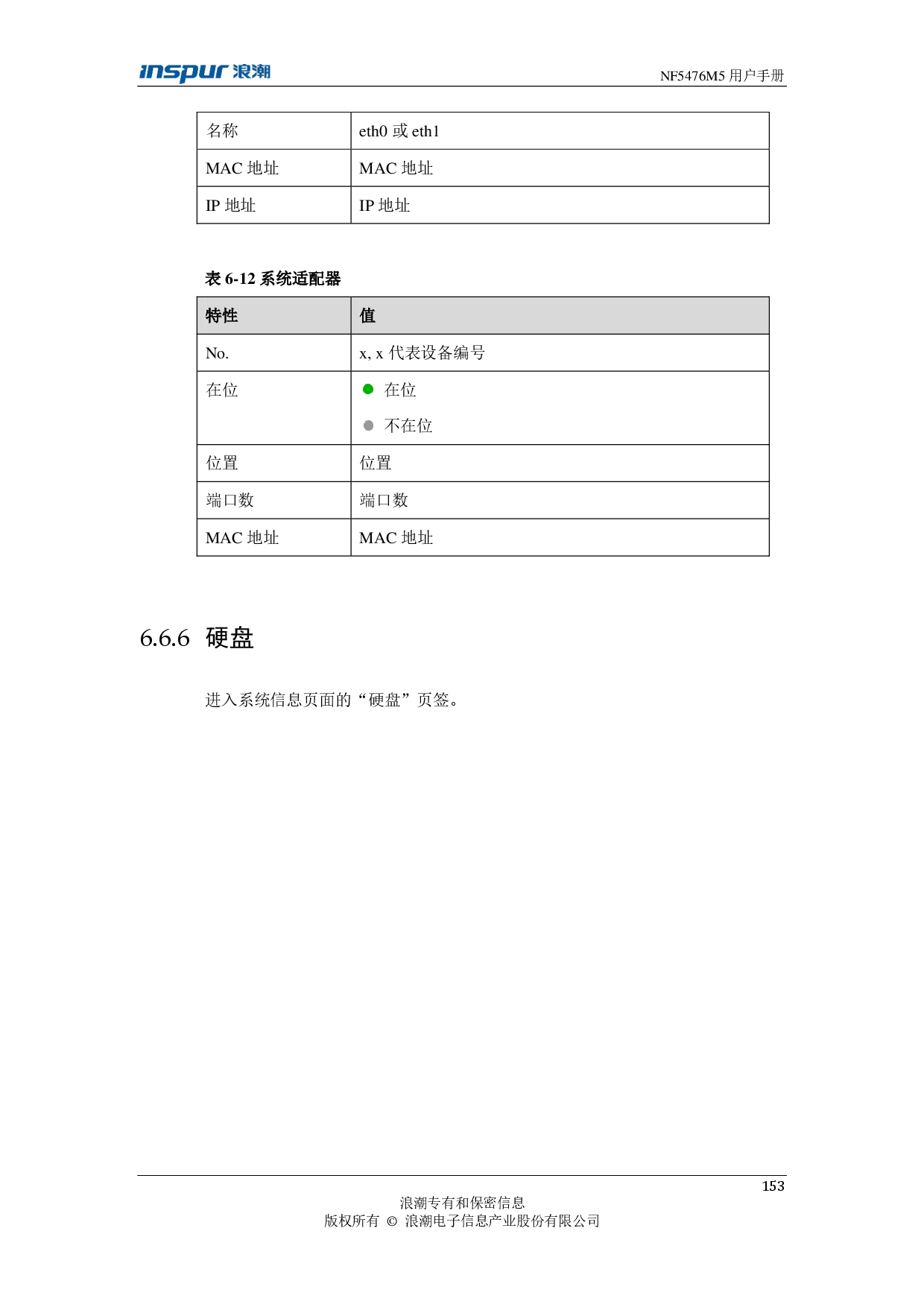 浪潮英信 NF5476M5 机架式服务器用户手册PDF第153页