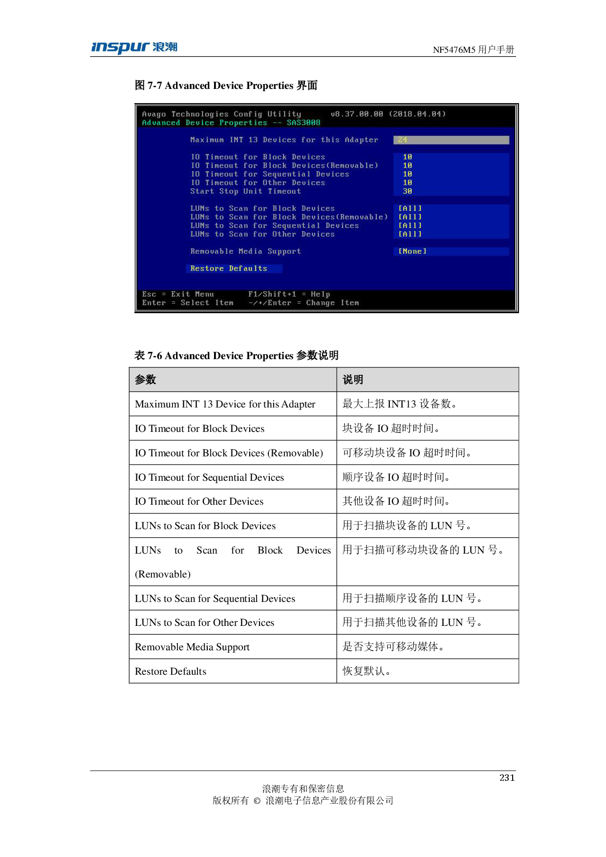 浪潮英信 NF5476M5 机架式服务器用户手册PDF第231页