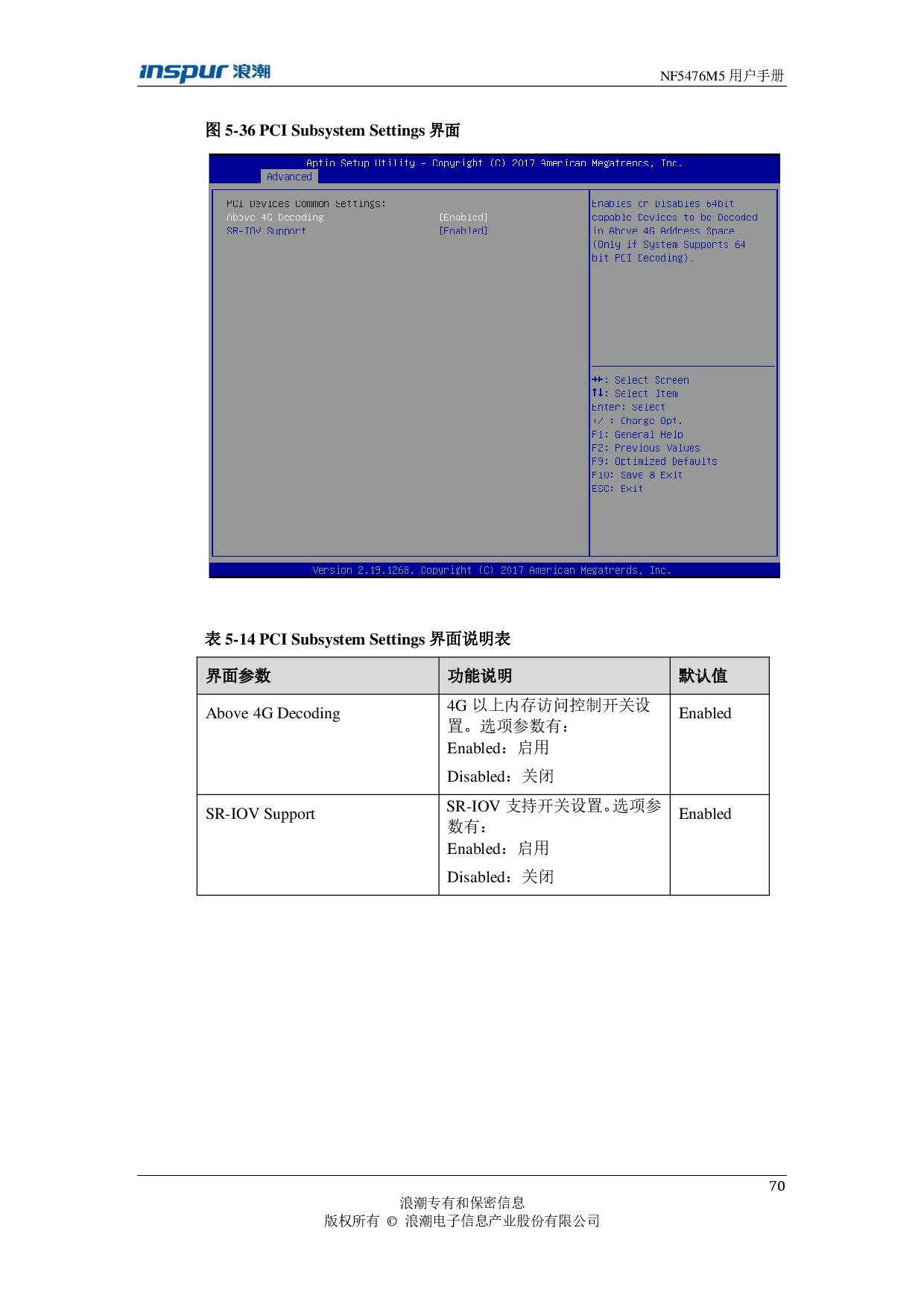 浪潮英信 NF5476M5 机架式服务器用户手册PDF第70页