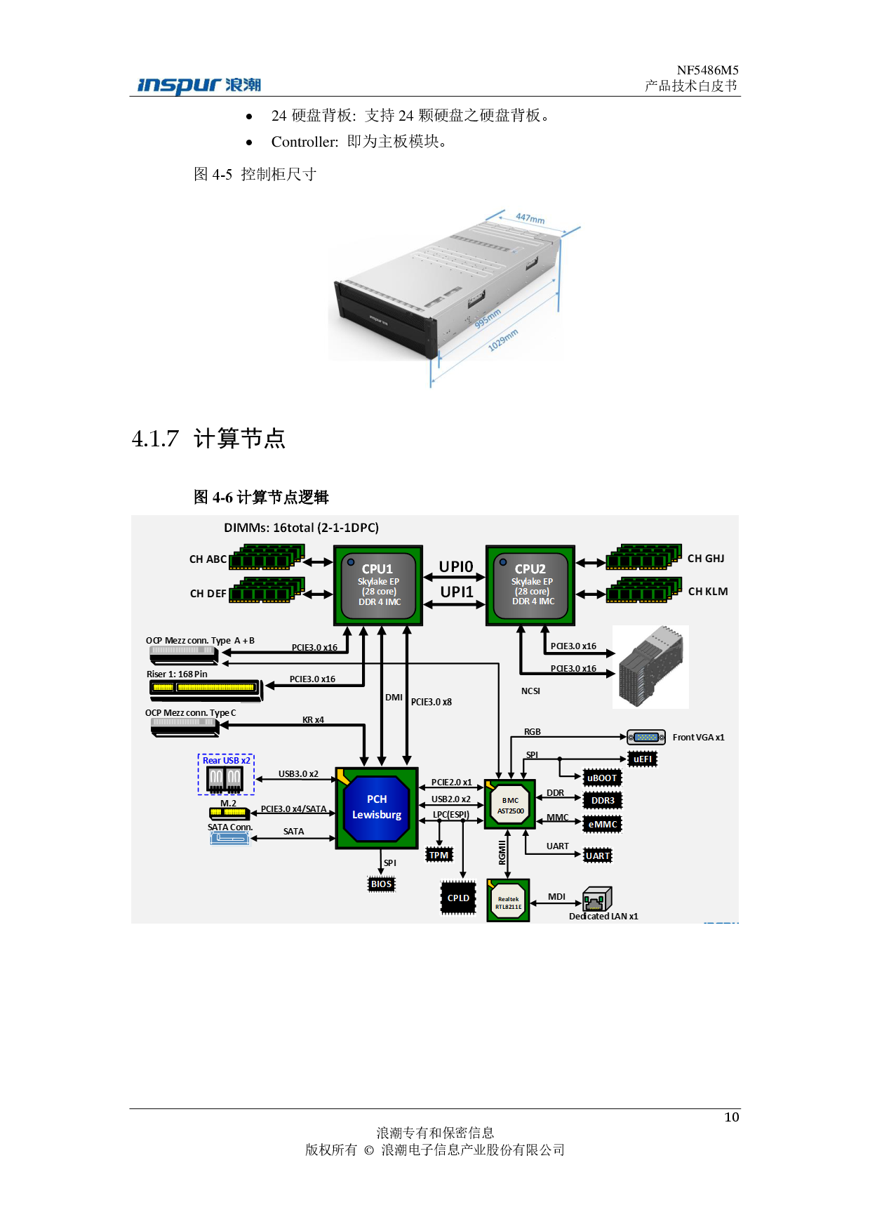 浪潮英信 NF5486M5 机架式服务器产品技术白皮书PDF第14页