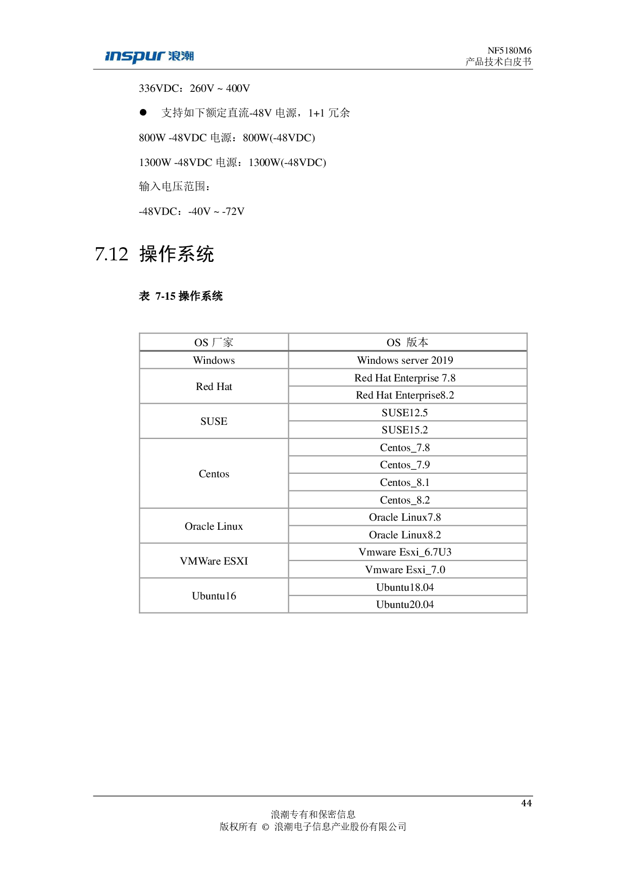 浪潮英信 NF5180M6 机架式服务器产品技术白皮书PDF第45页