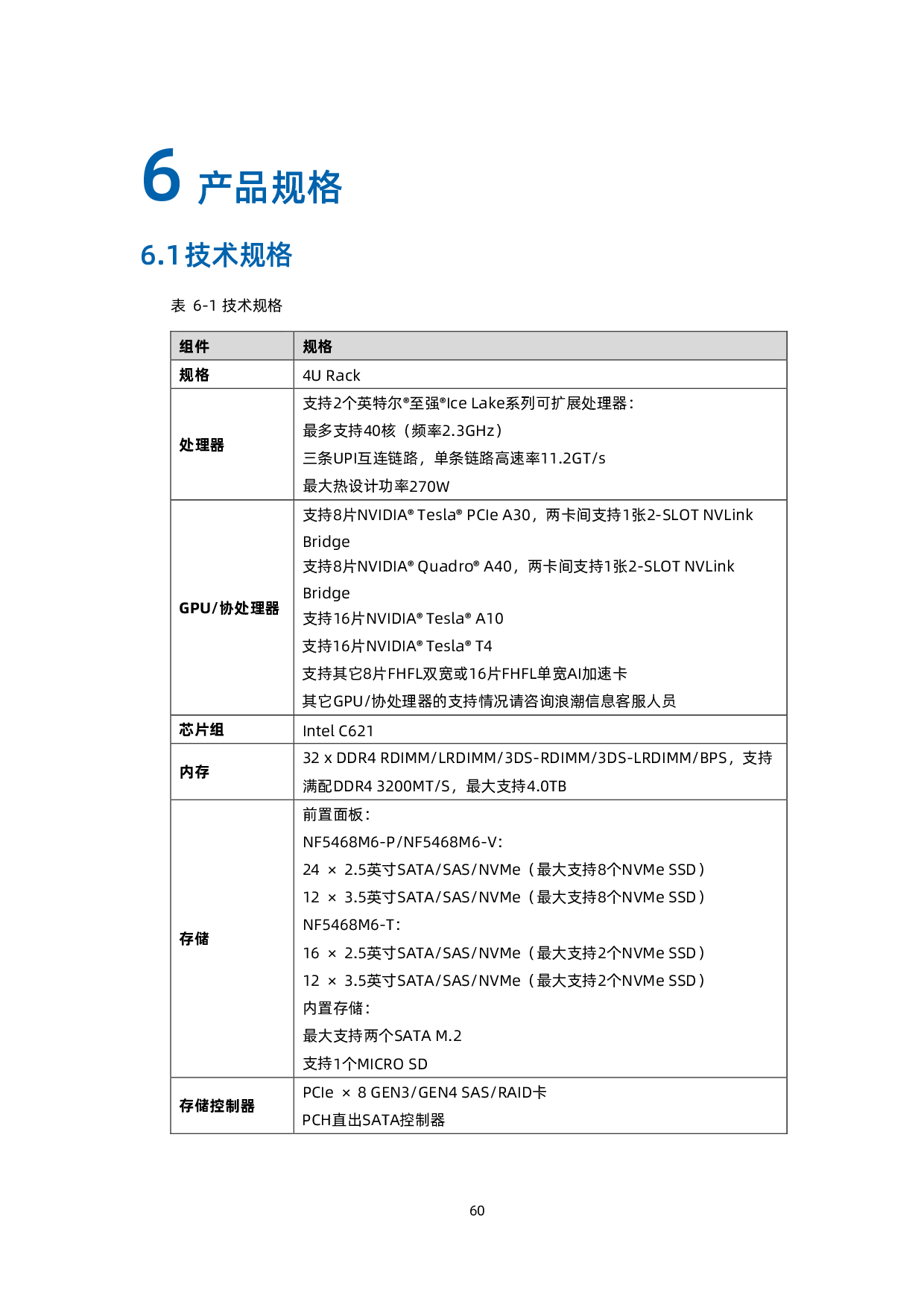 浪潮英信 NF5468M6 机架式服务器产品技术白皮书PDF第61页