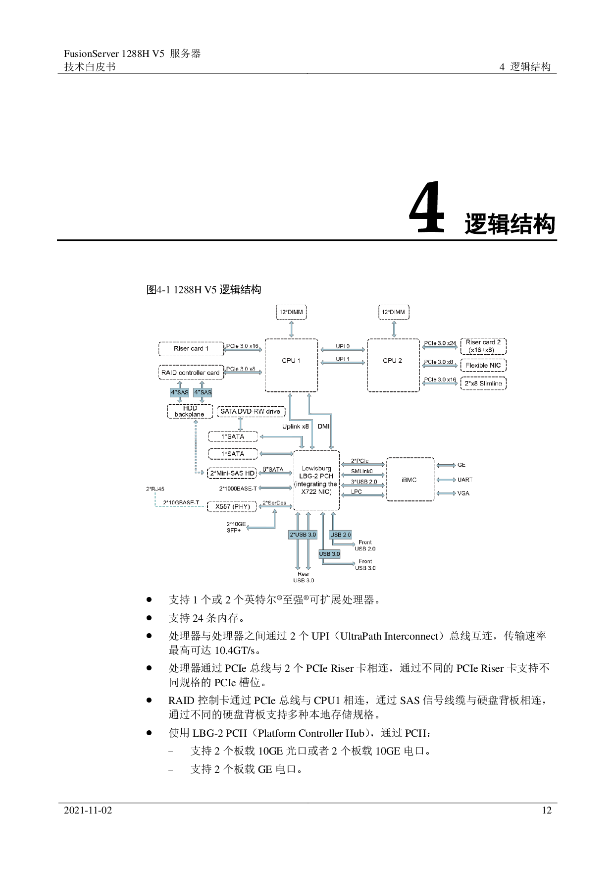 超聚变 FusionServer 1288H V5 机架式服务器技术白皮书PDF第12页