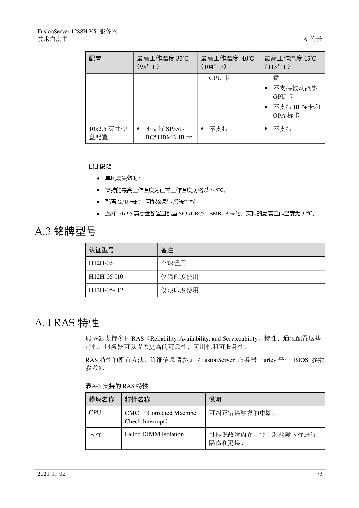 超聚变 FusionServer 1288H V5 机架式服务器技术白皮书PDF第73页