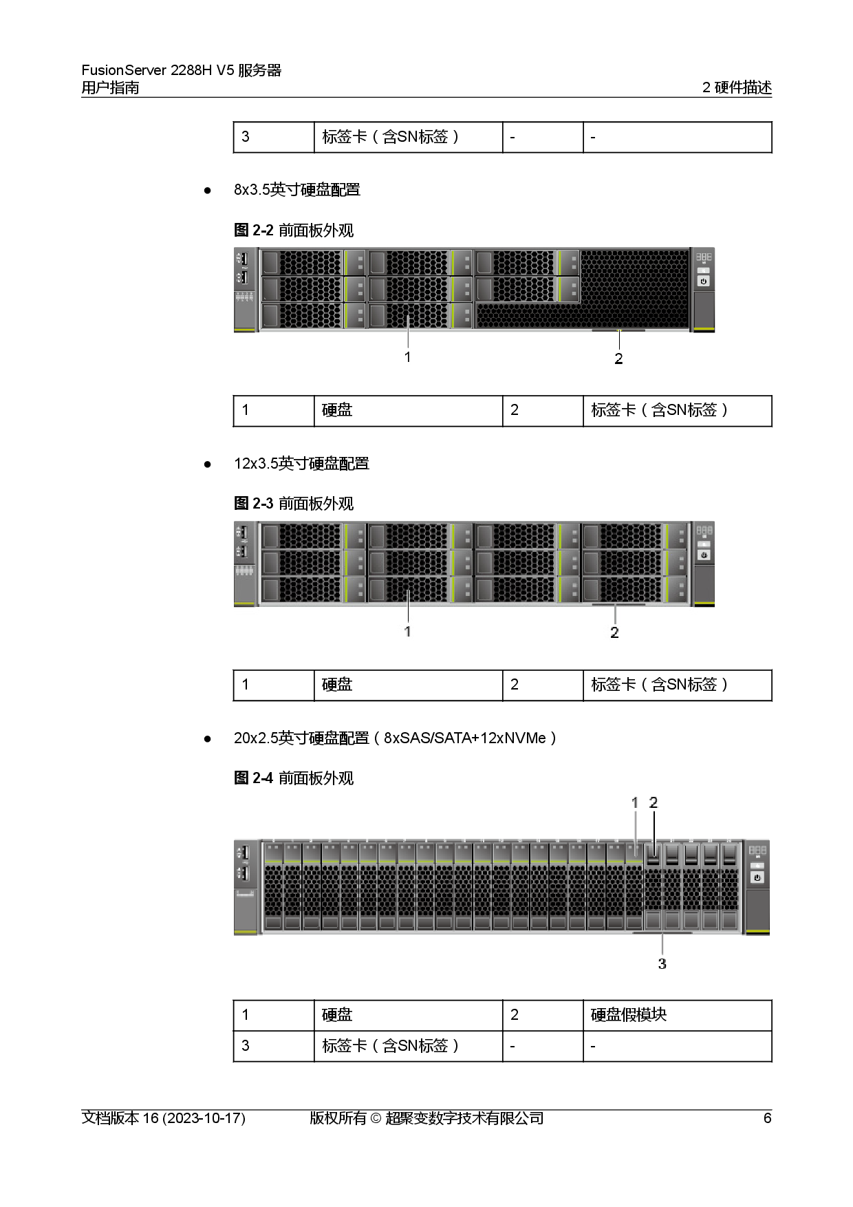 超聚变 FusionServer 2288H V5 机架式服务器用户指南PDF第16页