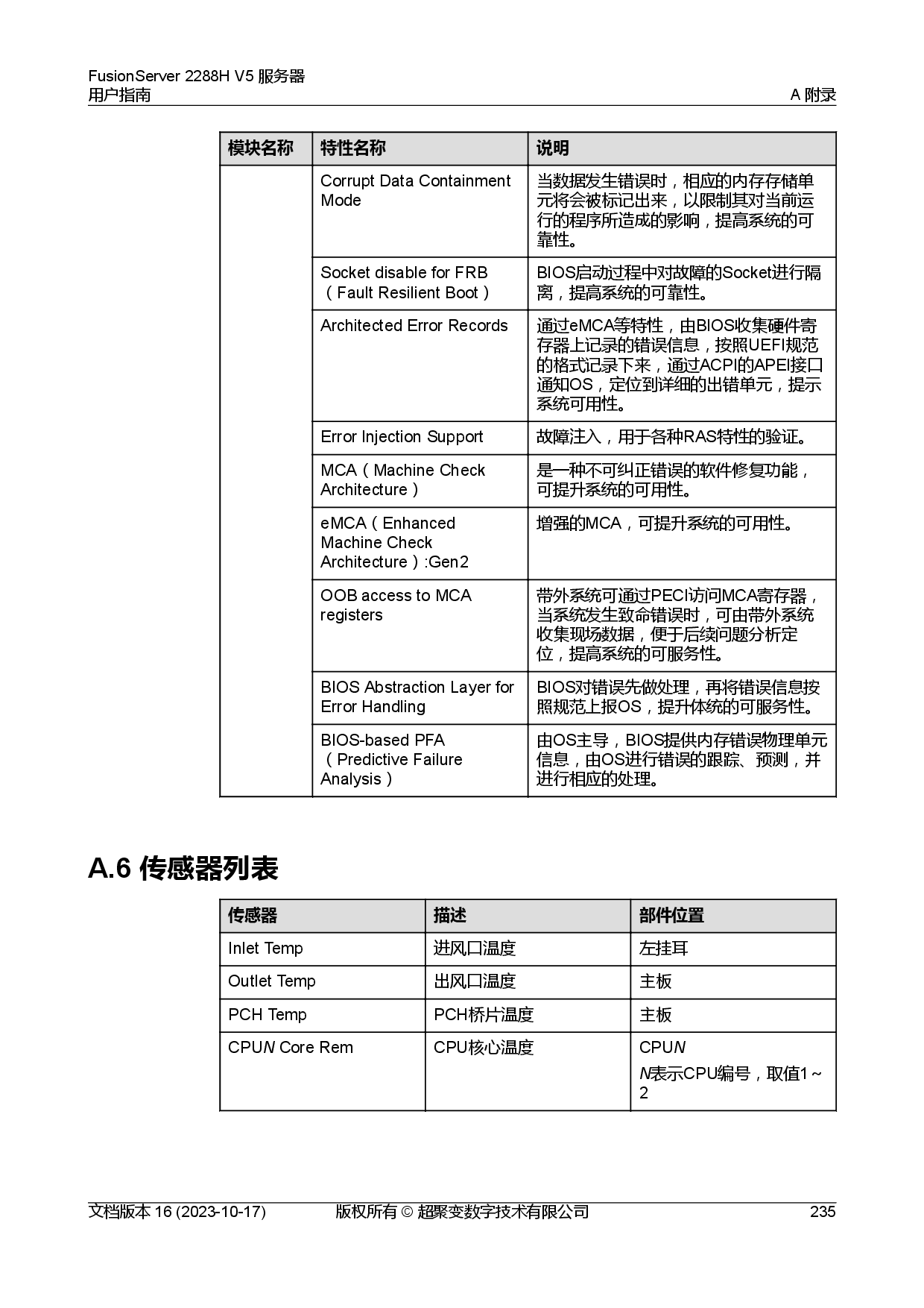 超聚变 FusionServer 2288H V5 机架式服务器用户指南PDF第245页
