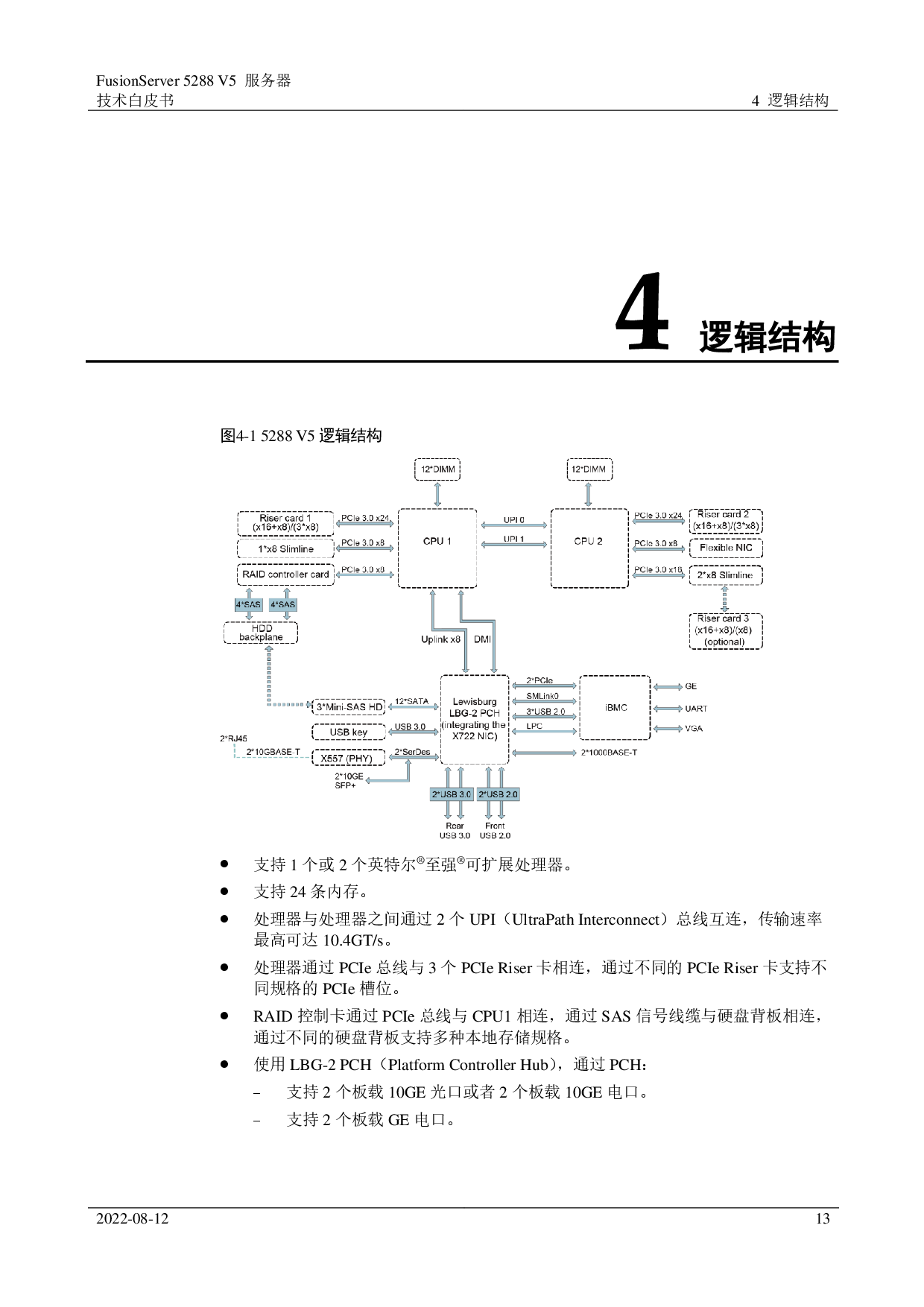 超聚变 FusionServer 5288 V5 机架式服务器技术白皮书PDF第13页