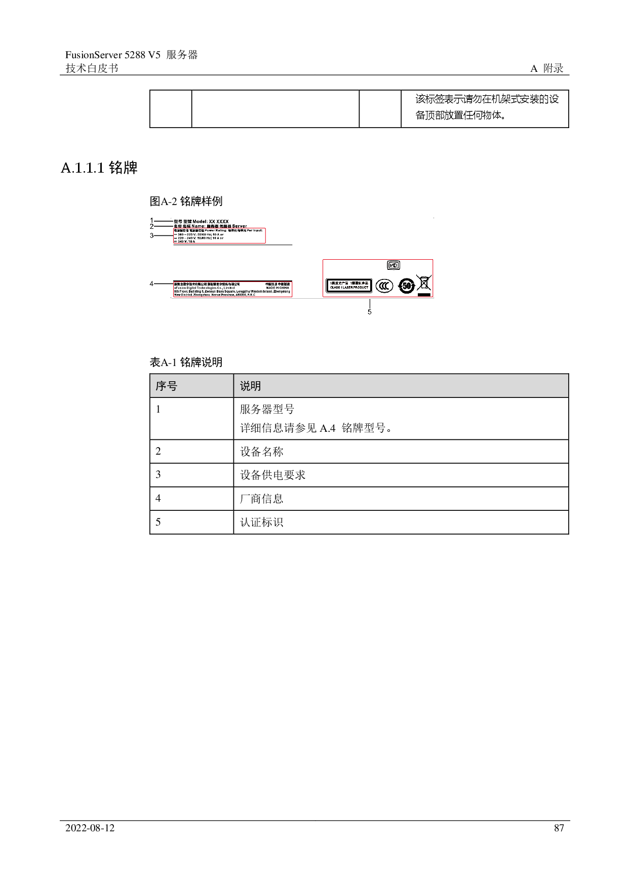 超聚变 FusionServer 5288 V5 机架式服务器技术白皮书PDF第87页