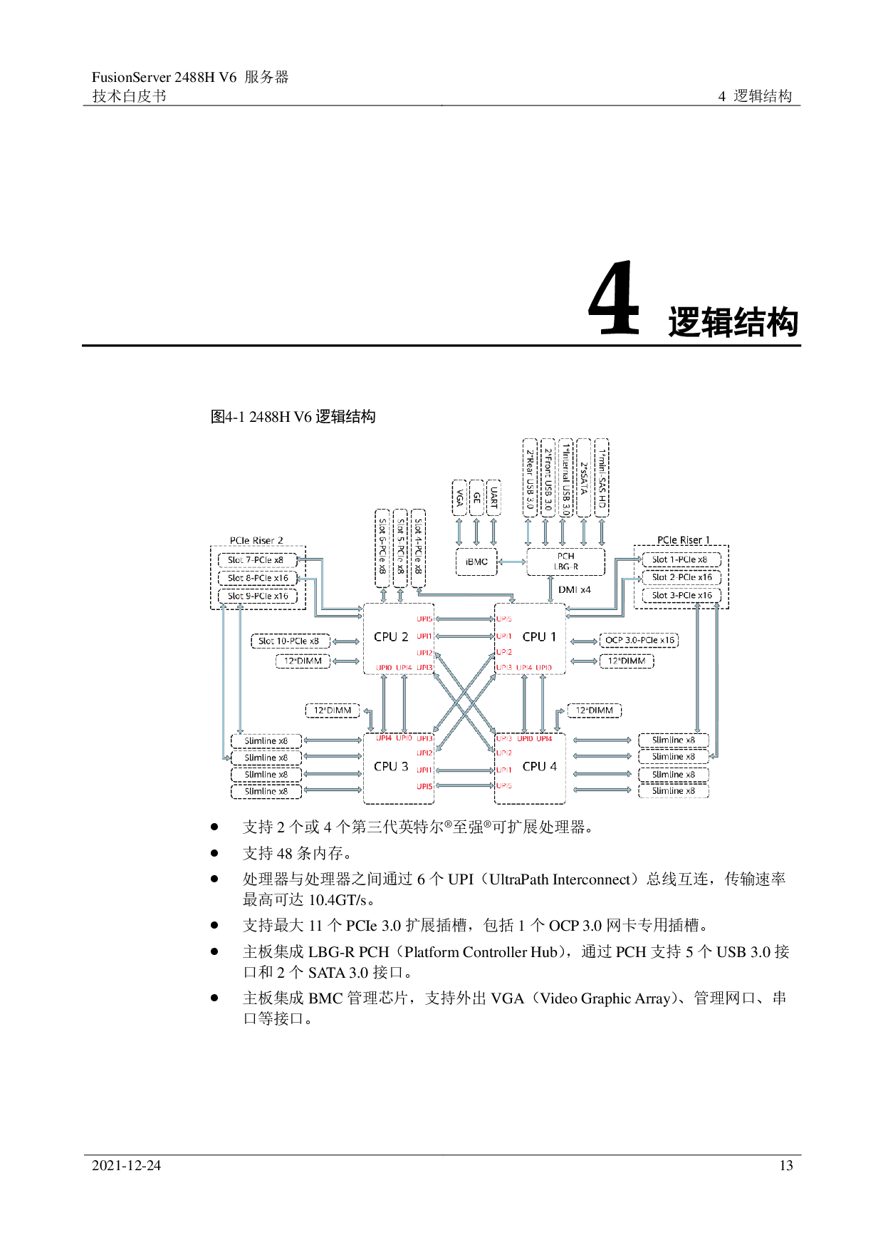 超聚变 FusionServer 2488H V6 机架式服务器技术白皮书PDF第13页
