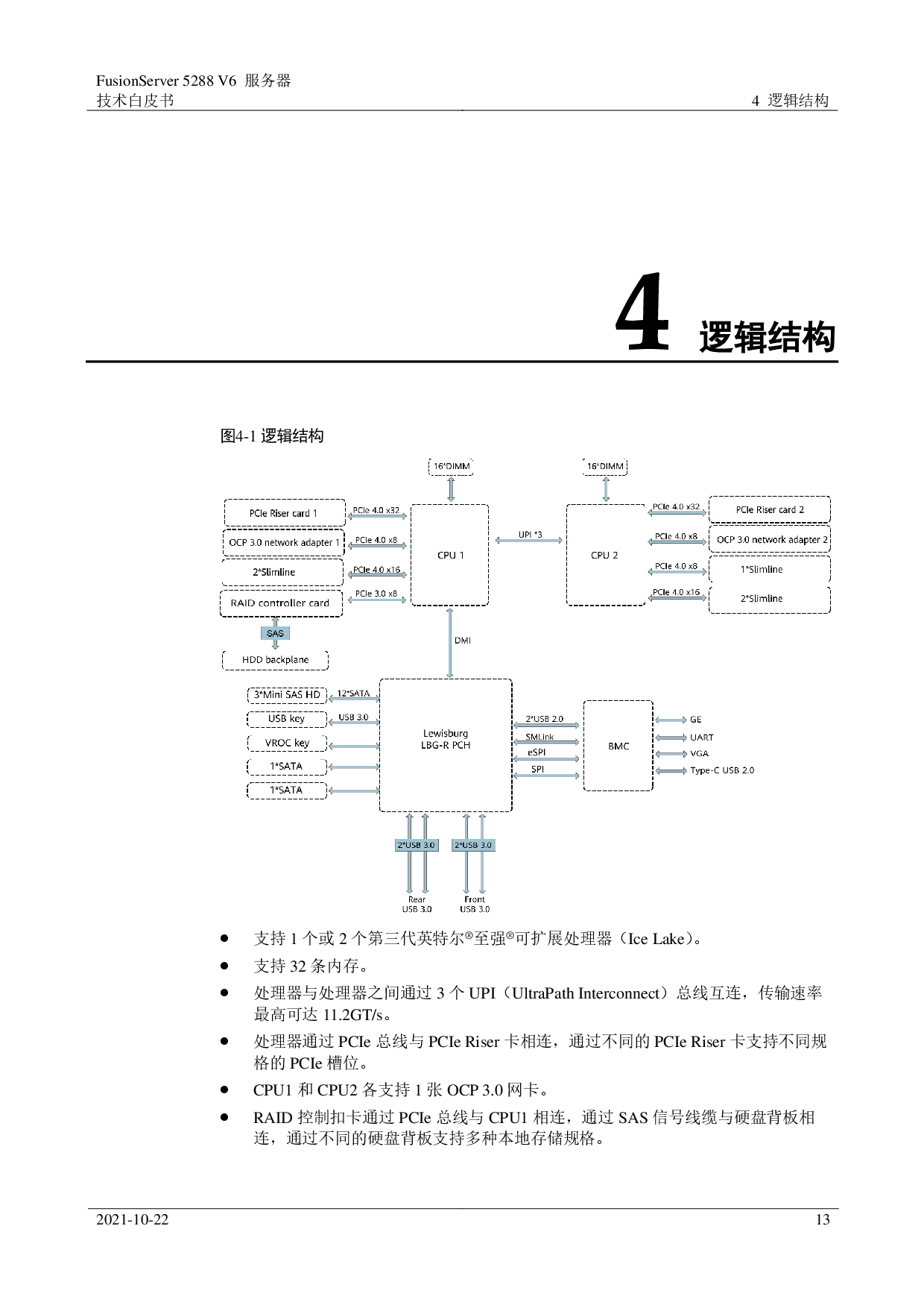 超聚变 FusionServer 5288 V6 机架式服务器技术白皮书PDF第13页