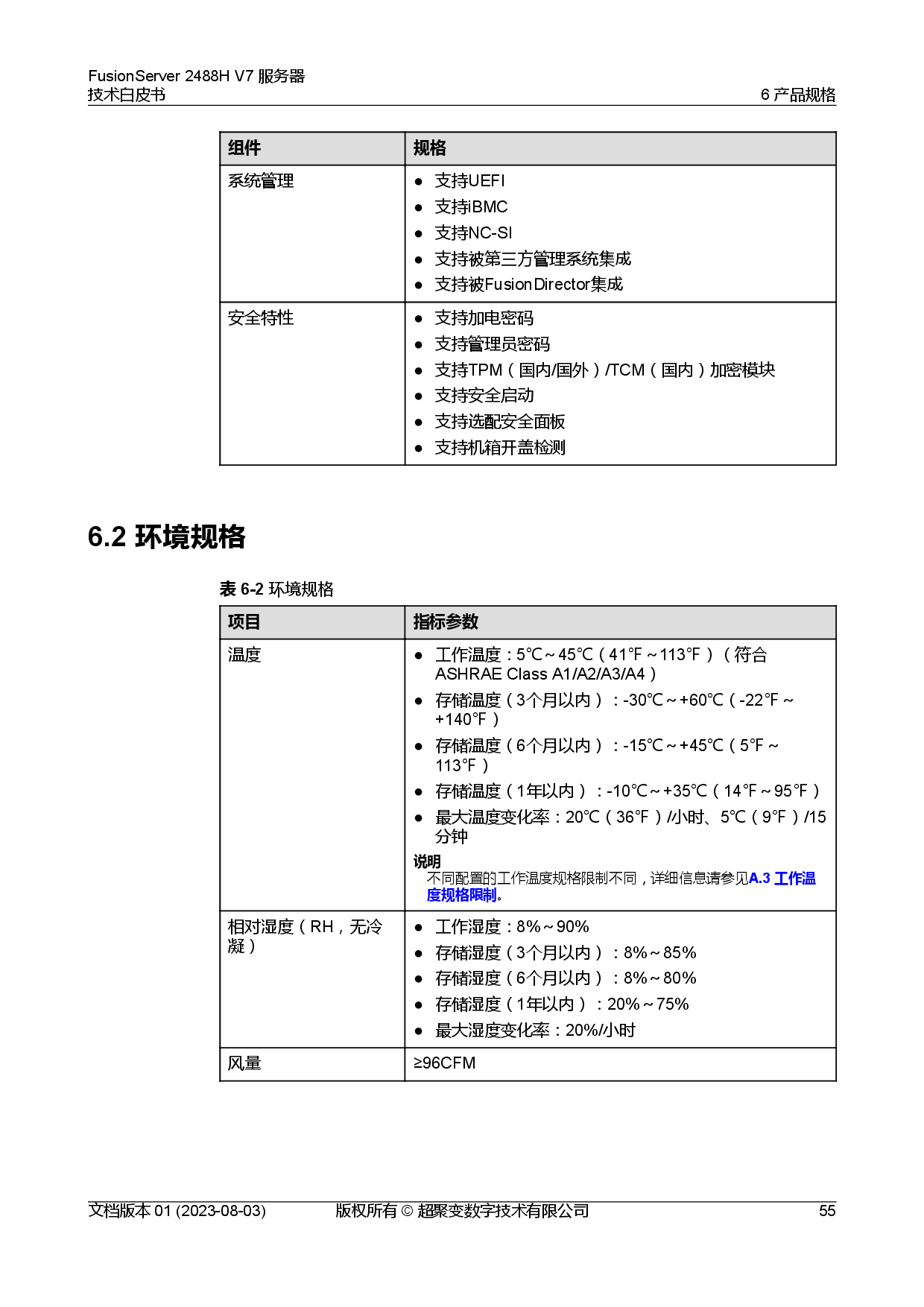 超聚变 FusionServer 2488H V7 机架式服务器技术白皮书PDF第62页